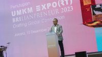 Direktur Utama BRI Sunarso resmi menutup UMKM EXPO(RT) BRILIANPRENEUR 2023 di JCC, Minggu, 10 Desember 2023. (Foto: Dok. BRI) pancal bike