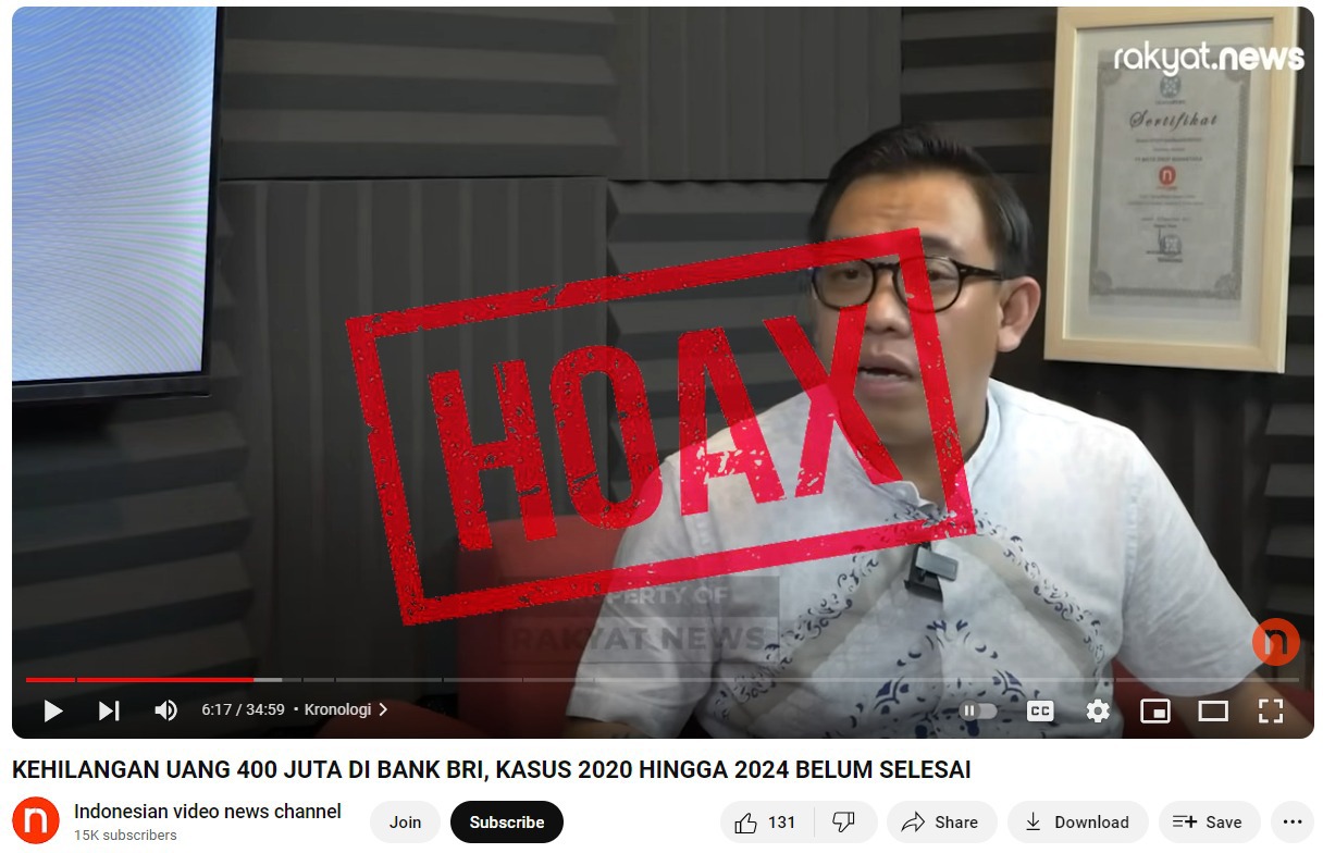 Viral Video Uang Hilang Rp400 Juta, BRI: Uang Diambil Sendiri oleh Nasabah Tahun 2018